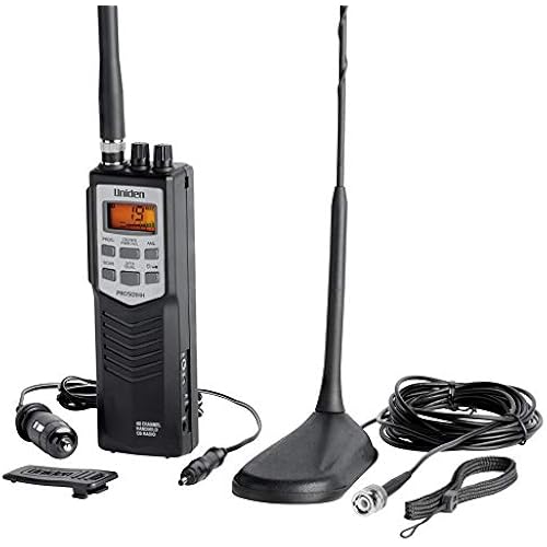 Uniden PRO501TK Pro-Series 40-Channel Portable Handheld CB Radio, Two-Way Emergency Radio, includes High-Gain Magnet Mount Antenna, Auto Noise Limiter, NOAA Weather, and Full Channel Scan