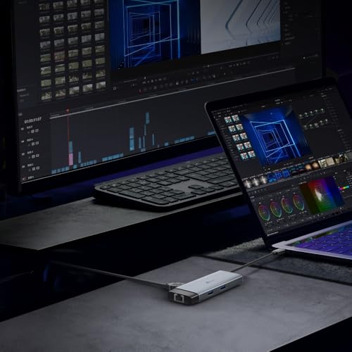 UH6120C Hub USB C 6 in 1, 1 HDMI 4K@60Hz, 1 Gigabit Ethernet, 1 PD Rapida a 100 W, 3 Porte di USB 3.0 (1 USB-C, 2 USB-A), SuperSpeed a 5 Gbps, Adattatore per Windows, Mac OS X, iOS, Android - Hub USB - Immagine 3