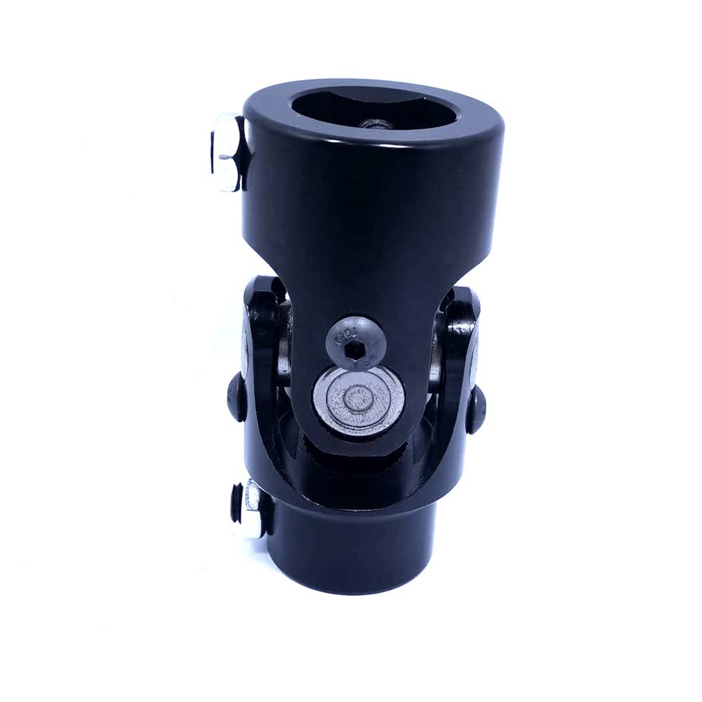 Universal Black Steering U-Joint Shaft - 11/16-36 Spline To 3/4" DD, 1-Piece