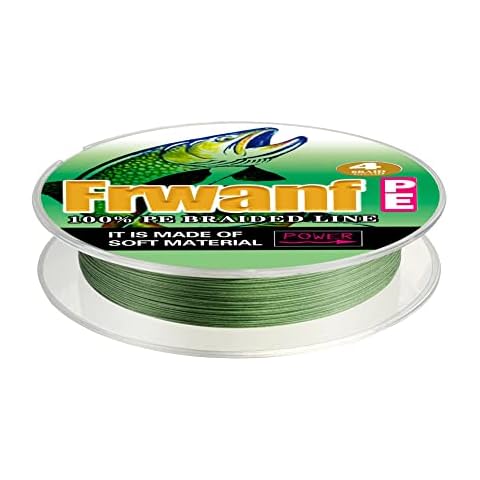 FRWANF 4 Strand Braided Fishing Line - No Fade - Zero Stretch - Low Memory - Abrasion Resistant Braided Line - Professional Grade Power Performance in Salt or Fresh Water - A Must Have! Cover
