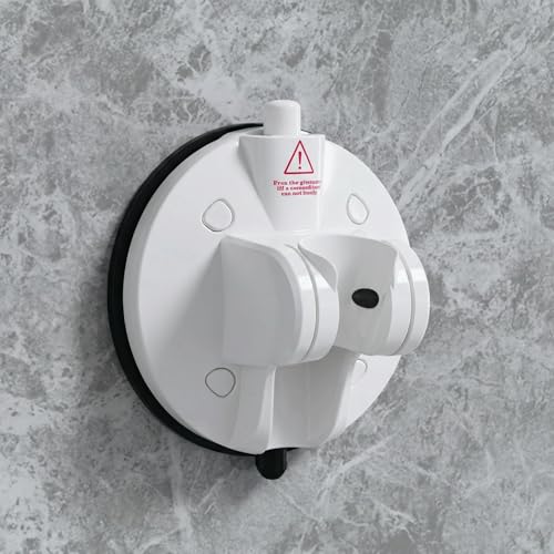 MagicBox Colour-Indicator Suction Cup Shower Head Holder 85 Adjustable No Drill Installation Strong Hold for Bathroom Tiles Glass & Caravans Compatible with G1/2 Shower Heads