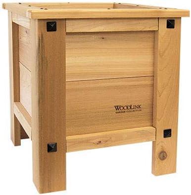 Panacea 81715 Mission Square Cedar Planter, Tan, 18 L