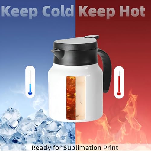 Image of Thermal Tea & Coffee Kettle with Infuser | 1000ml Insulated Stainless Steel Carafe, Hot & Cold Beverage Server, Dustproof Vacuum Flask Jug | for Home, Office, Party & Travel
