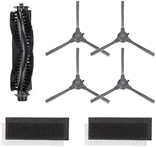 Bagotte BG600 BG700 BG800 Robotic Vacuum Cleaner Replacement Kit, 4 Side Brushes, 2 Sets Of High-Performance Filters and Foam Filters, 1 Rolling Brush