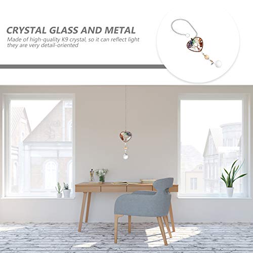 DOITOOL 2Pcs Suncatchers Cristais Coletor Do Sol Pendurado Da Árvore Da Vida Chakra Contas Cadeia Ra