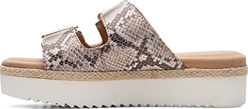 Clarks womens Lana Beach Wedge Sandal, Brown Snake Synthetic, 8.5 US | Image 2