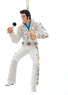 Elvis Presley in Blue and White Jumpsuit Ornament