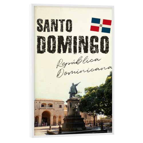 artboxONE Poster mit weißem Rahmen 45x30 cm Städte Santo Domingo, Domrep - Bild santo domingo