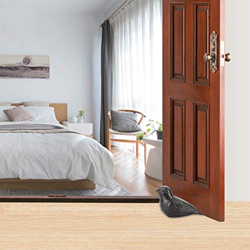Sumnacon Cast Iron Cute Bird Door Stop - Heavy Duty Rustic Door Stopper Avoid Drilling Holes, Vintage Iron Door Wedge On All Floor Surfaces For Home Office Commercial Industrial #TOP1