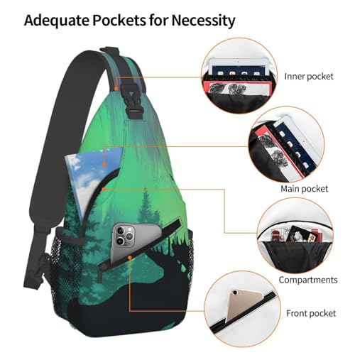 Moose Forest Multi Functional Adjustable Single Shoulder Crossbody Bag,Casual Chest Bag, Suitable For Daily Travel,Unisex4