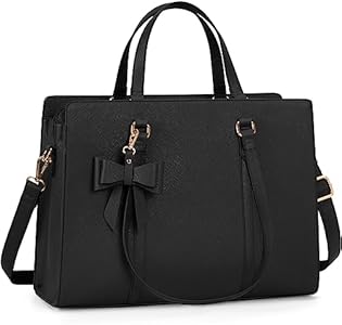 LOVEVOOK Laptop Tote Handtassen voor Vrouwen 2 Set, Lichtbruin, 15.6