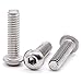 M5-0.8 x 60mm (50 pcs) Button Head Socket Cap Screws Bolts, 18/8 Stainless Steel 304, Fully Threaded, Machine Coarse Thread, Allen Hex Drive