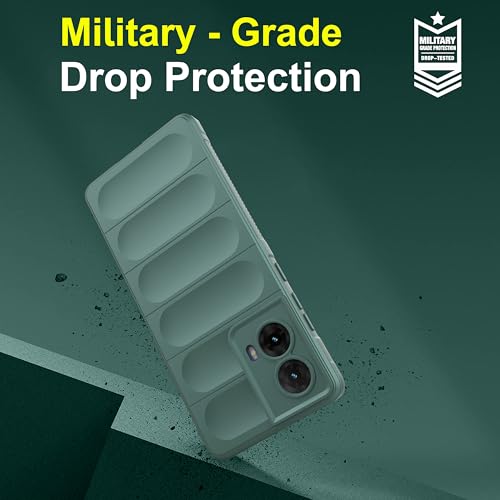 Image of amazon basics Back Case Cover for Motorola Moto G85 5G | Compatible for Motorola Moto G85 5G Back Case Cover | Liquid Silicon Magic with Camera Protection | DarkGreen