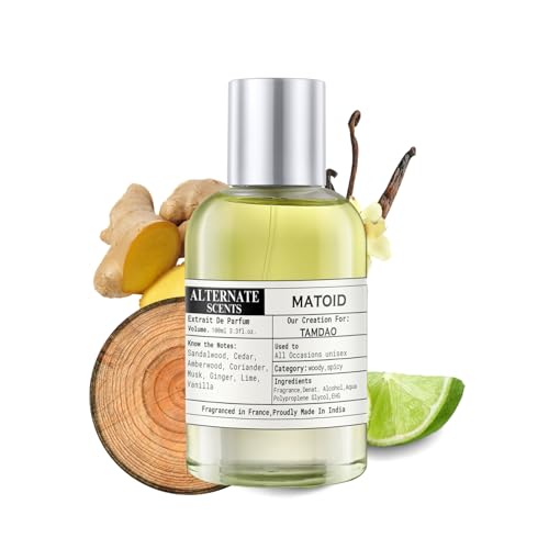Image of Alternate Scents Matoid Long Lasting 100ml Perfume For Men& Women |Strong& long Lasting with 30% Oil Concentration|Woody Sandalwood Musk | Fragrance From France | Made In India|