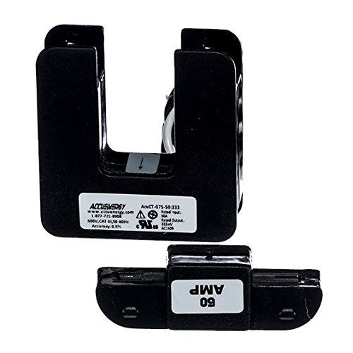 AcuCT 075-200:333 AC Split-Core Current Transformer, Input 200A, 333mV Output Power Meter