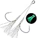 OCEAN CAT Assist Hooks Butterfly Glow Jigging Jigs Slow Fast Fall Hooks Assist Hooks Butterfly Glow Jigging Jigs Slow Fast Fall Hooks (White, 5/0 (5Packs))