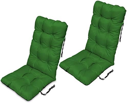 Superkissen24. Sun Lounger Cushion Seat Pad - Set of 2 Cushions 48x96 cm - Seat cover for Sunbeds, Garden Chairs, Loungers, Seatings - Outdoor/Indoor Relaxer Chair Pillow - Waterproof - Red