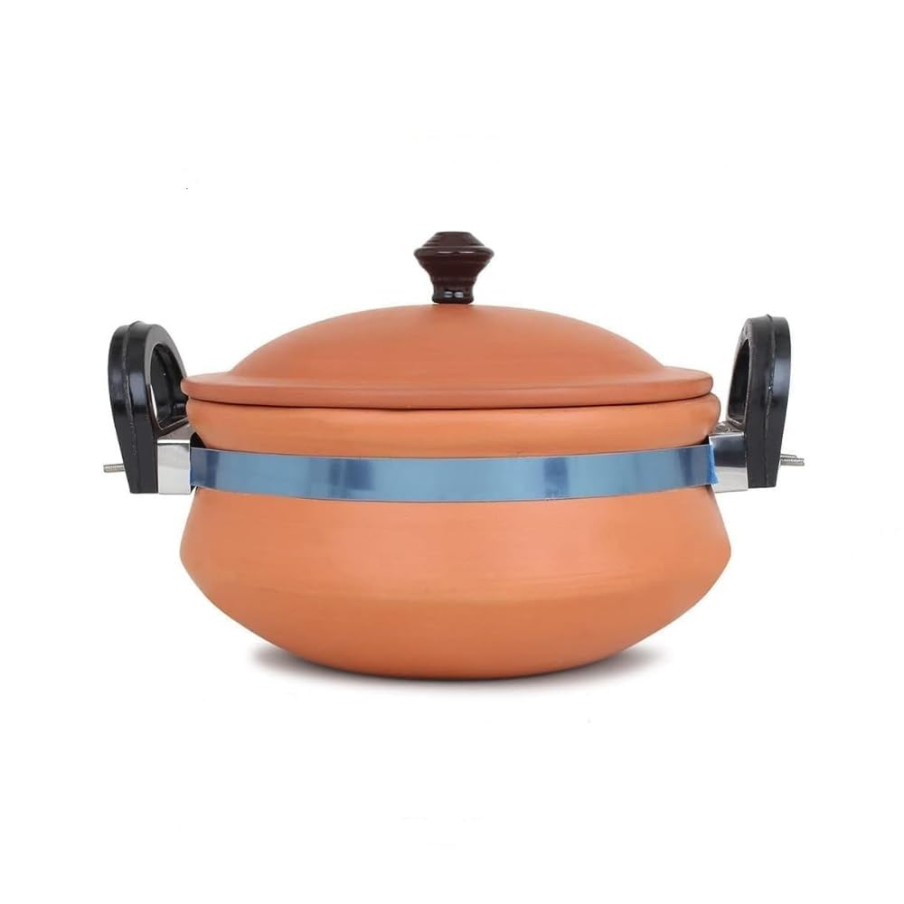 Mitti Handi artisanal en argile marron d'exception avec couvercle