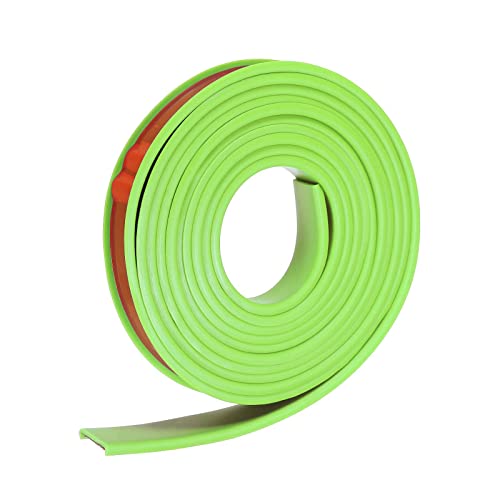 Image of uxcell U Shape Furniture Edge Banding, 3 Meters Self Adhesive Flexible Edging Trim, 5x18mm TPE Edge Guards for Cabinets Furniture Repair Restoration, Green