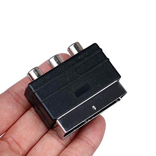 PSBasics Scart Adapter | Audio Video Cinch zu Scart | AV Adapter Stecker TV Spielkonsolen – Bild 3