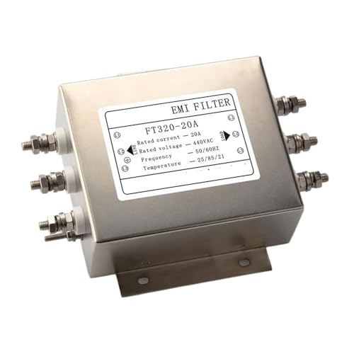 Filtro de fuente de alimentación trifásico de tres cables FT320-10A con inductor de doble sección