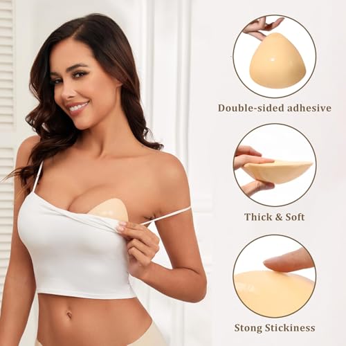 Image of DEPOVOR Ultra Boost Inserts Double-Sided Adhesive Pads Sticky Bikini Padding Inserts for Sports Bra Swimsuit