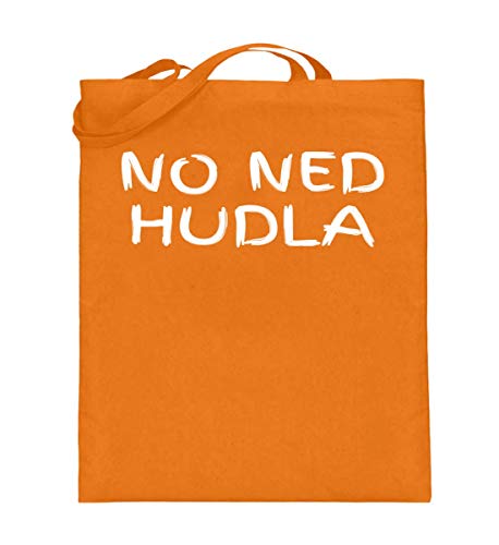 Sac en toile de jute orange 38x42 cm avec de longues anses No Ned Hudla