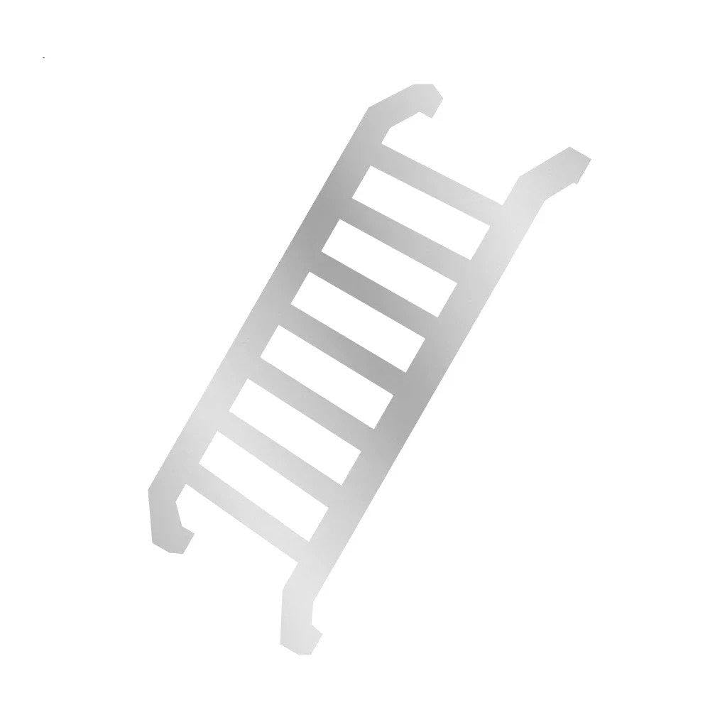 18x7cm Widdle Ladder Stickers Vinyl Little Ladder Car Decals Stickers(Matt Silver,1pcs)