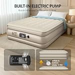 Simpli Comfy 18" Raised Double-High Queen Inflatable Air Mattress, 700lb - Image 3