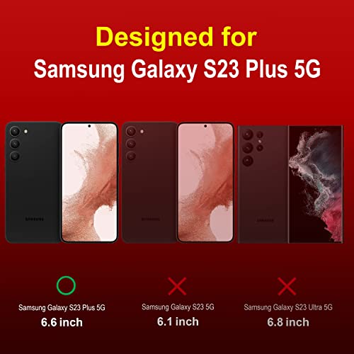 Image of Amazon Brand - Solimo Back Case Cover for Samsung Galaxy S23 Plus 5G | Compatible for Samsung Galaxy S23 Plus 5G Back Case Cover | Liquid Silicon Magic Case for Samsung Galaxy S23 Plus 5G | Red
