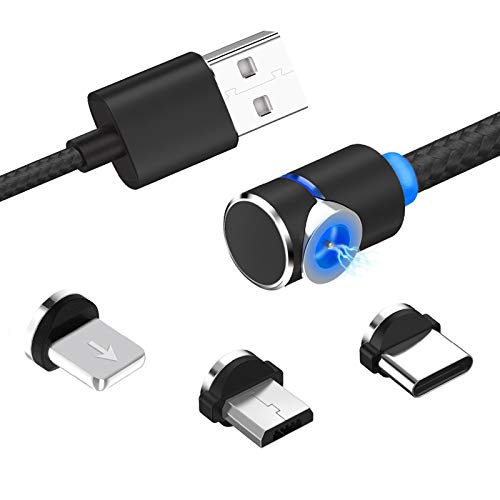 Magnétique Câble USB Chargeur avec LED USB Type C Micro Adaptateurs Câble Charge Rapide/NO Synchro - Câble Chargeur pour Sam sung, Nexus, Oneplus, Sony, Huawei Magnetic USB Charging Cable