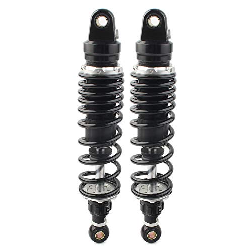 Siuprajsy 1対の汎用オートバイリアダンパーサスペンション減衰調整7 mmスプリングを CT125 CL350 XJR1300 VMAX 300に適用 300MM 黒