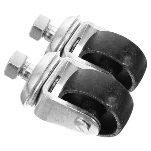 Housoutil 2pcs Hydraulic Horizontal Jack Accessory Wheel Heavy Duty Metal Wheel Jack Caster Wheel
