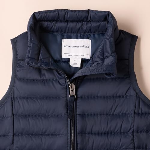 Image of Amazon Essentials Girls and Toddlers' Lightweight Water-Resistant Packable Puffer Vest
