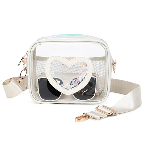 Clear Crossbody Bag for Women Girls Kids Purse Toddlers Shoulder Messenger Handbags Transparent Bags Wallet Pouch