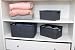 BranQ - Home essential universeller, multifunktionaler Korb in Rattan Design, Grösse M 10 l, BPA-frei Kunststoff PP, Anthrazit, 28,8x19,7x16,2 cm