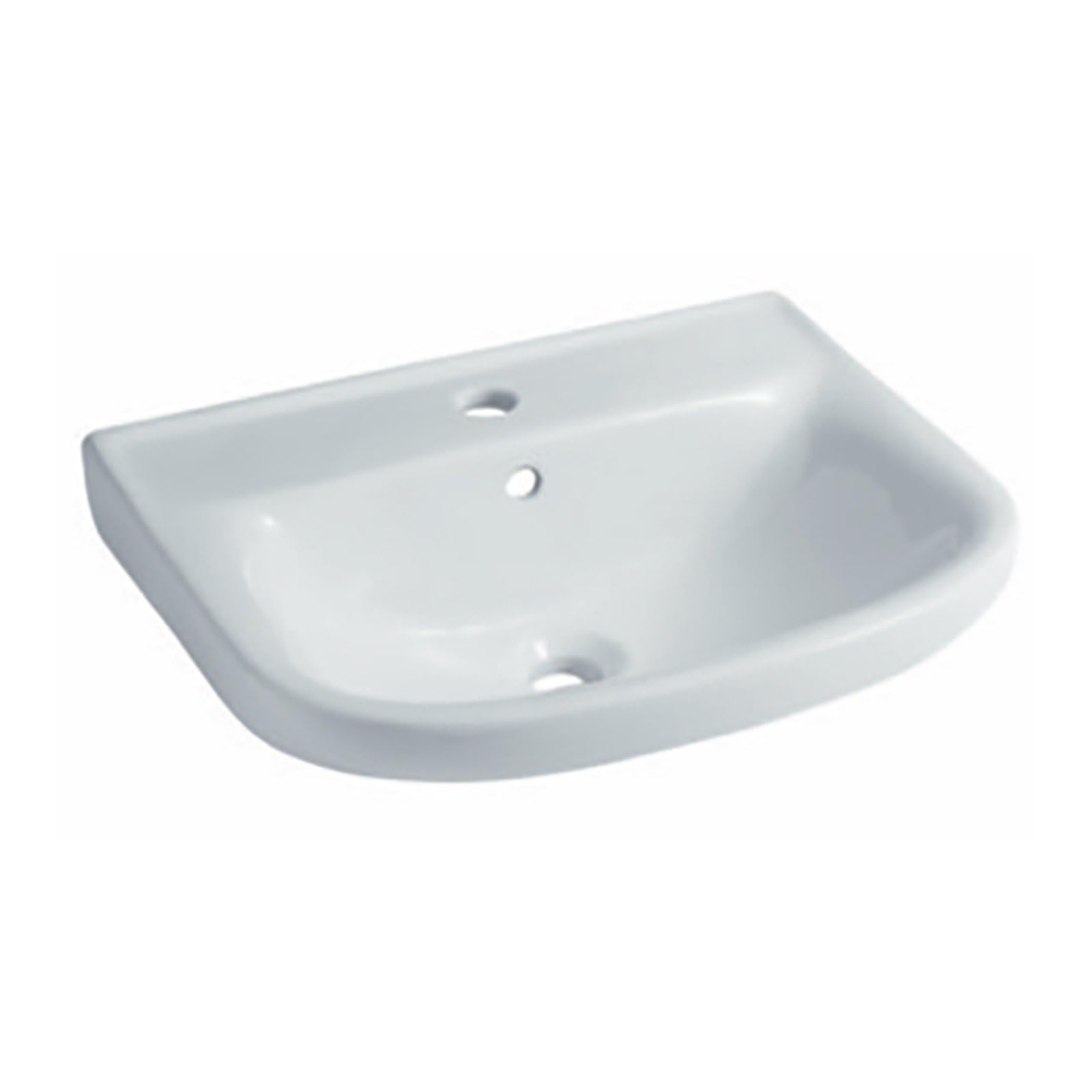 Lavabo suspendido con rebosadero de cerámica blanca 50 x 40 cm - Idral Kids 10392