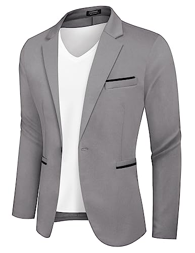 Image of COOFANDY Men's Casual Blazer Jacket Slim Fit Sports Coat Business Suit Jackets One Button