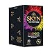 Produktbild SKYN 5 Senses Kondome (50 Stück) | Skynfeel Latexfreie Kondome für Männer mit Noppen und Geschmack, Gefühlsecht Hauchzart, Wellentextur, Daiquiri-Aroma, Wärmendem Gel, Kühlendem Mentholgel