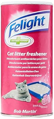 Felight | Antibacterial Cat Litter Freshener Powder, with Floral Peony Scent | Effective Odour Control, for Longer Lasting Freshness | Made in the UK (300 ml)