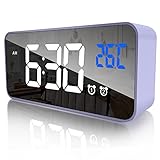 ■[Reloj despertador LED regulable] Este despertador tiene 4 niveles de brillo ajustables. Cuando se detecta un sonido o un toque, la pantalla LED se enciende y se apaga automáticamente después de 6 segundos. Durante la carga, la pantalla LED siempre se ilumina. El brillo se ajusta automáticamente a 3 niveles en diferentes períodos de tiempo. Con la ayuda de las luces LED blancas, todos los valores se pueden leer fácilmente incluso en la oscuridad.