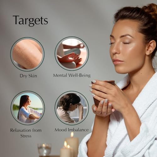 Ayumi Tranquility Massage Body Oil | Relaxing, Promotes Sleep & Uplifts Mood | Rose Geranium Oil, Lavender Essential Oils & Frankincense Oil for skin | Ayurvedic Bath & Body Oil for Women & Men| 250ml - Image 3