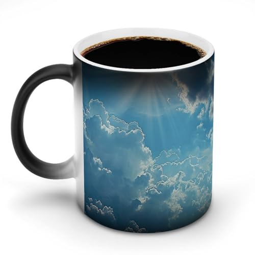 晴れた空マグカップ 変色カップ 魅力的な色の空 コーヒーカップ 高級 おしゃれ 人気 誕生日プレゼント ギフト 贈り物 彼女 妻 友人 家族 愛する人への素敵なプレゼント バレンタインデー 結婚記念日 プレゼント 350ml