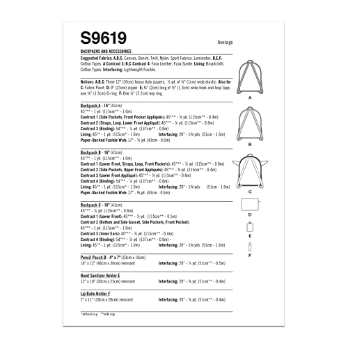 Simplicity SS9619OS Craft Backpack and Accessories OS (One Size Only), Brown - Image 2