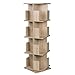 EUGAD Estantería para Libros Librería de Árbol Estantería Giratoria Estante de Piso Estante de Oficina Estante Decorativo 360 ° Libremente Giratorio con 4 Niveles MDF Nature 39x39x128cm 0009SHG