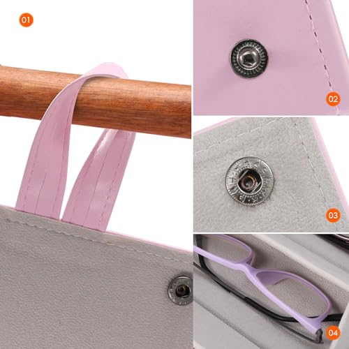 Image of SMARTTOP Sunglass Eyeglass Organizer Collector 5 slot 6 Slot PU Eyeglasses Storage Case Box Multiple Hanging Eyewear Display