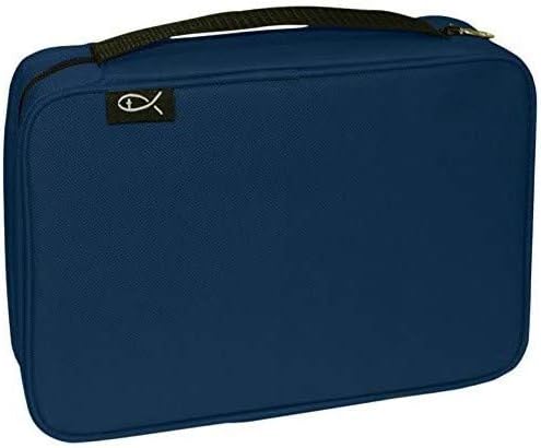 Divinity Boutique Bible Cover Basic Navy, Compact (21448) | 5" x 7.5" x 2"