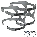 Universal CPAP-Kopfband 2 Stück, Hersvin Ersatz-Kopfbänder Kompatibel mit den Meisten Nasalen, Vollflächigen Schlafapnoe-Masken (2 Stück, Grau)