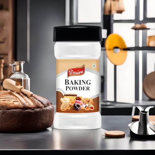 Image of Desire Baking Powder, 250g - Gluten-Free, Aluminum-Free, Double-Acting Leavening Agent for Fluffy Cakes, Cookies & Breads - Ideal for All Baking Needs