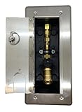 Burnaby Manufacturing Ltd Concrete Deck Versatile Gas Plug(TM) - 3/4' NPT Inlet, 1/2' Quick Disconnect Outlet - Anodized Aluminum Door (Stainless Steel)